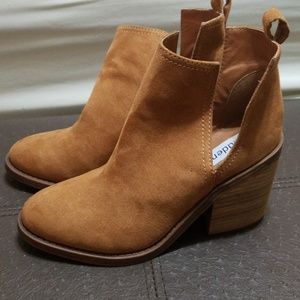 Madden Girl caramel suede ankle boots